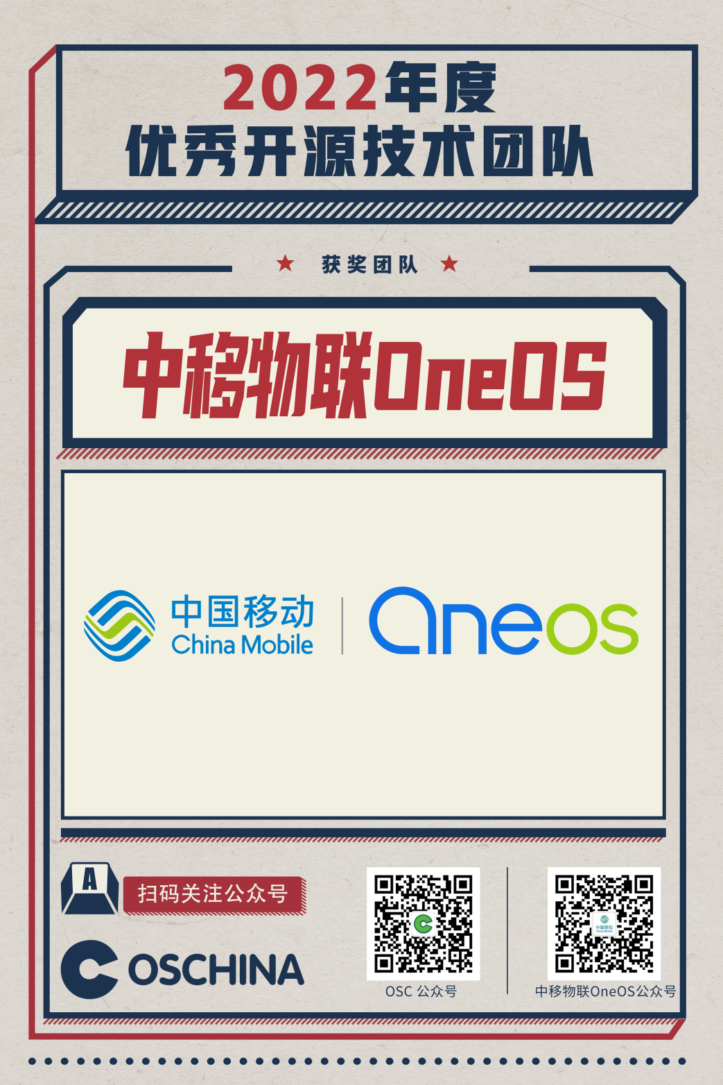 OneOS荣获年度优秀开源技术团队